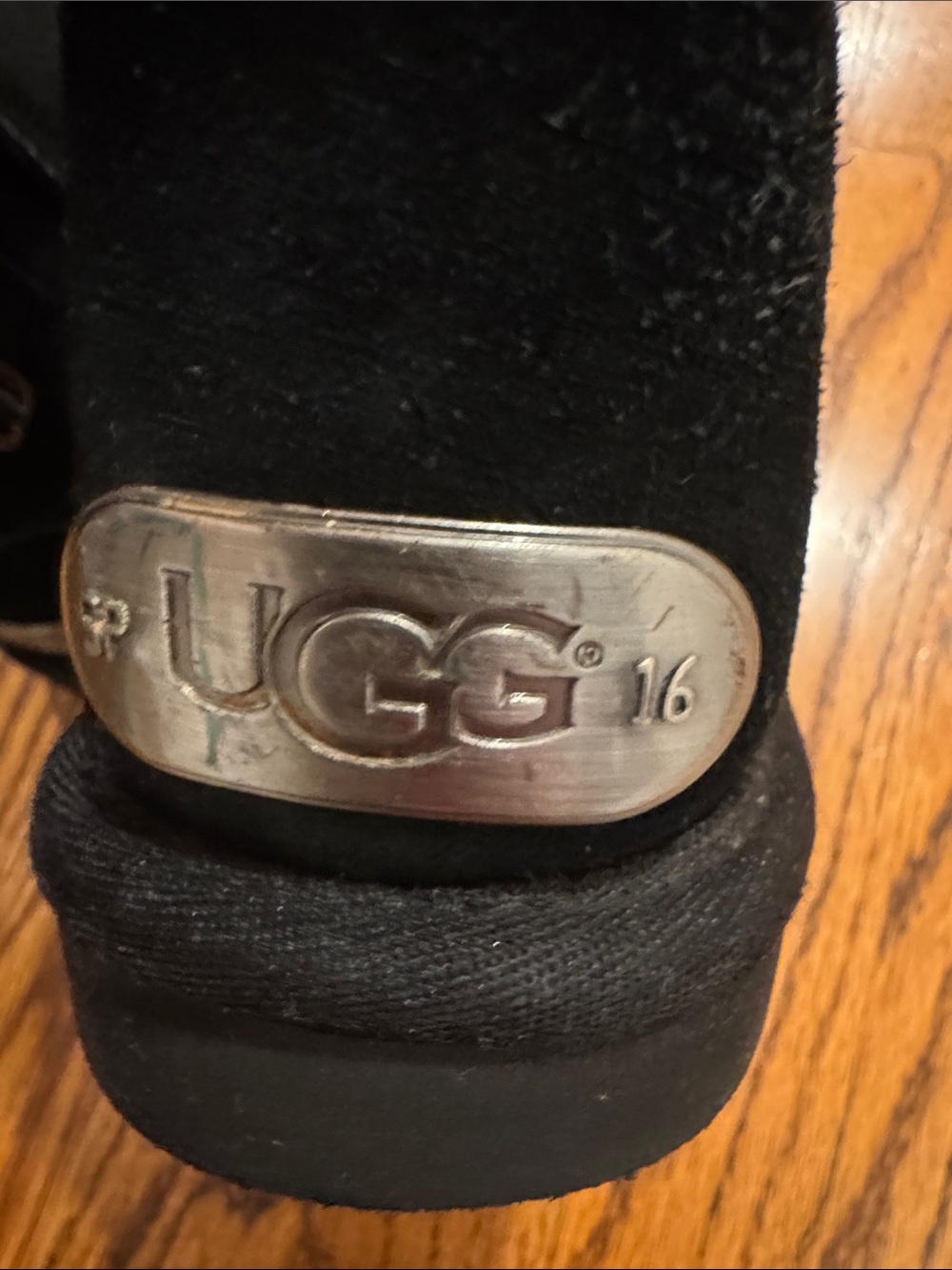 UGG Fairmont Black Shearling Buckle Short Boots size 6 - Picture 6 of 11